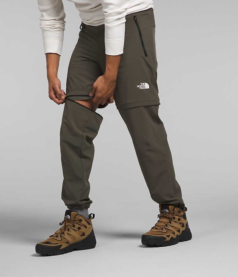 Olive The North Face Paramount Pro Convertible Men's Pants | MALAYSIA JFMUYW