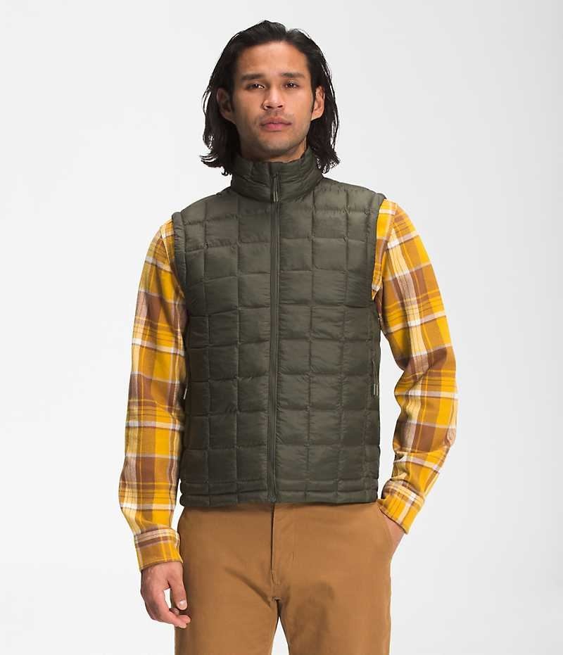 Olive The North Face ThermoBall™ Eco 2.0 Men\'s Down Vest | MALAYSIA NGFWZA