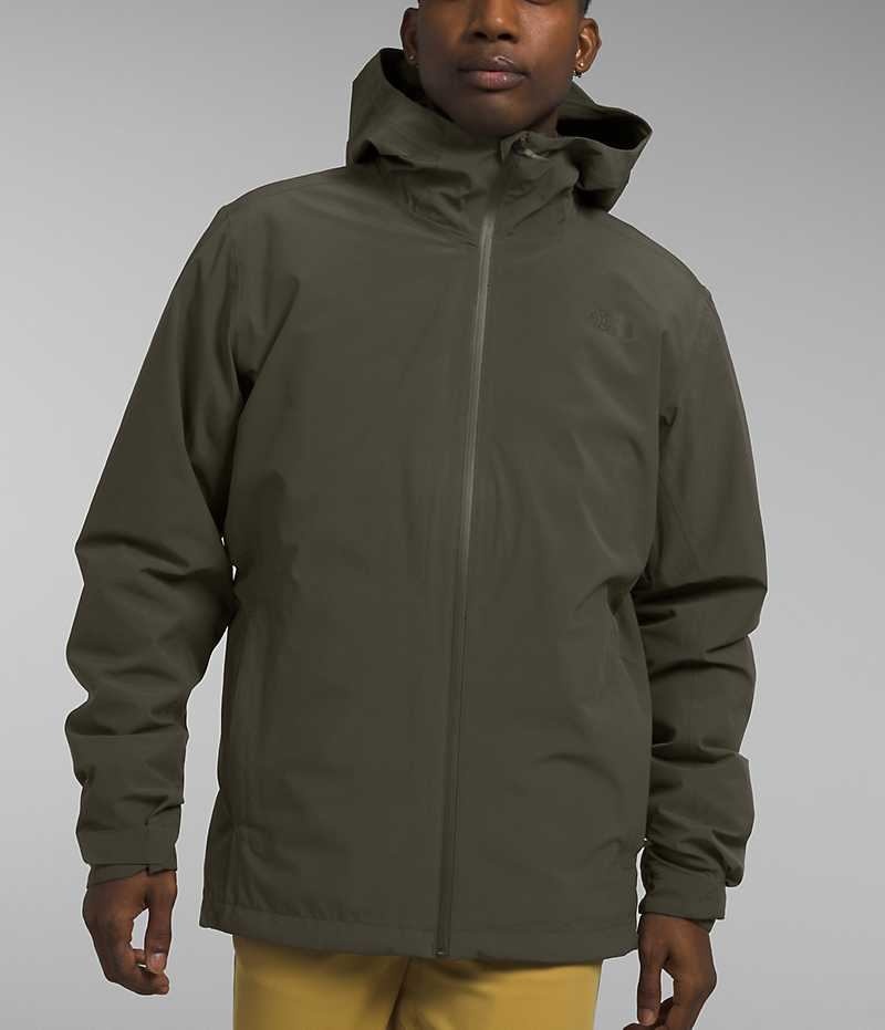 Olive The North Face ThermoBall™ Eco Triclimate® Men\'s Insulated Jacket | MALAYSIA PDKALS