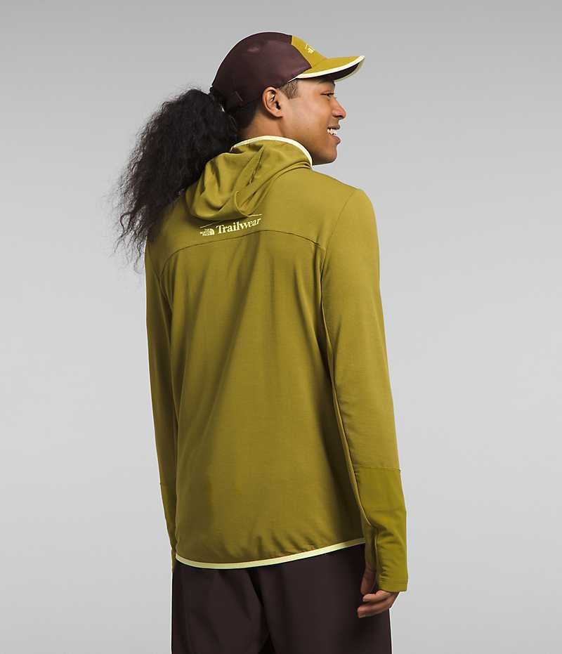 Olive The North Face Trailwear Cerro Alto Men's Hoodie | MALAYSIA NULOHZ