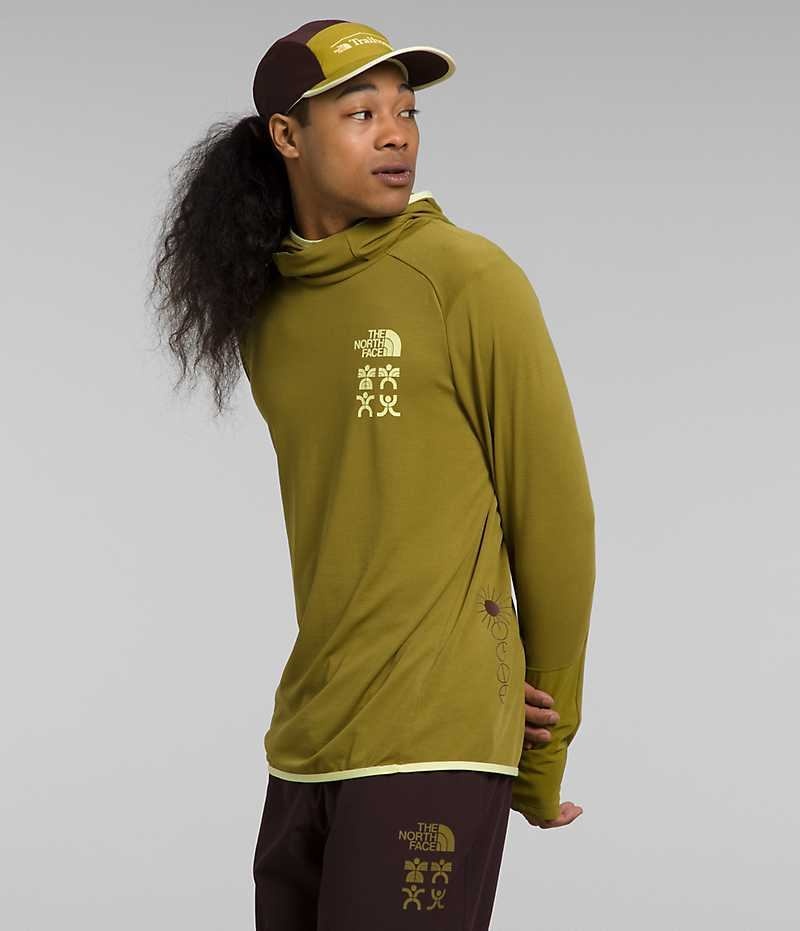 Olive The North Face Trailwear Cerro Alto Men's Hoodie | MALAYSIA NULOHZ