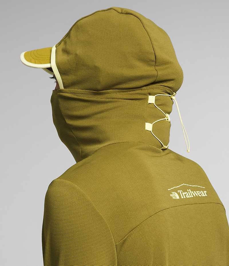 Olive The North Face Trailwear Cerro Alto Men's Hoodie | MALAYSIA NULOHZ