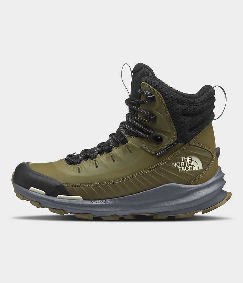 Olive / Black The North Face VECTIV Fastpack Insulated FUTURELIGHT™ Men\'s Hiking Boots | MALAYSIA ZRLQVW