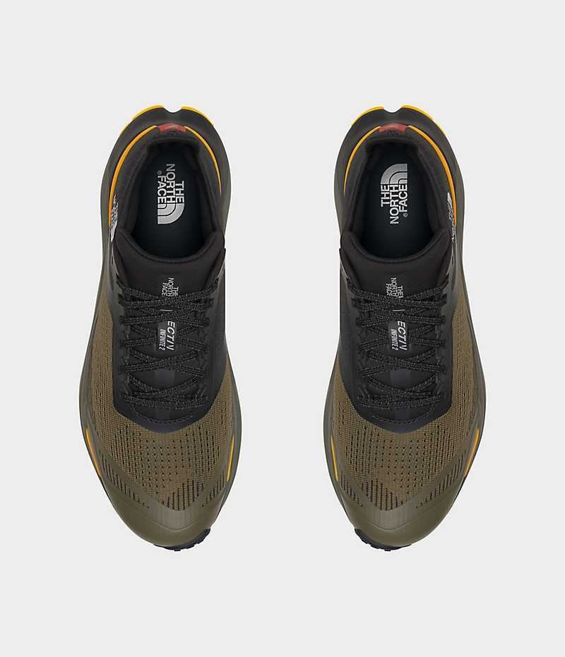 Olive / Black The North Face VECTIV Infinite 2 Men's Trail Running Shoes | MALAYSIA PVJUQW