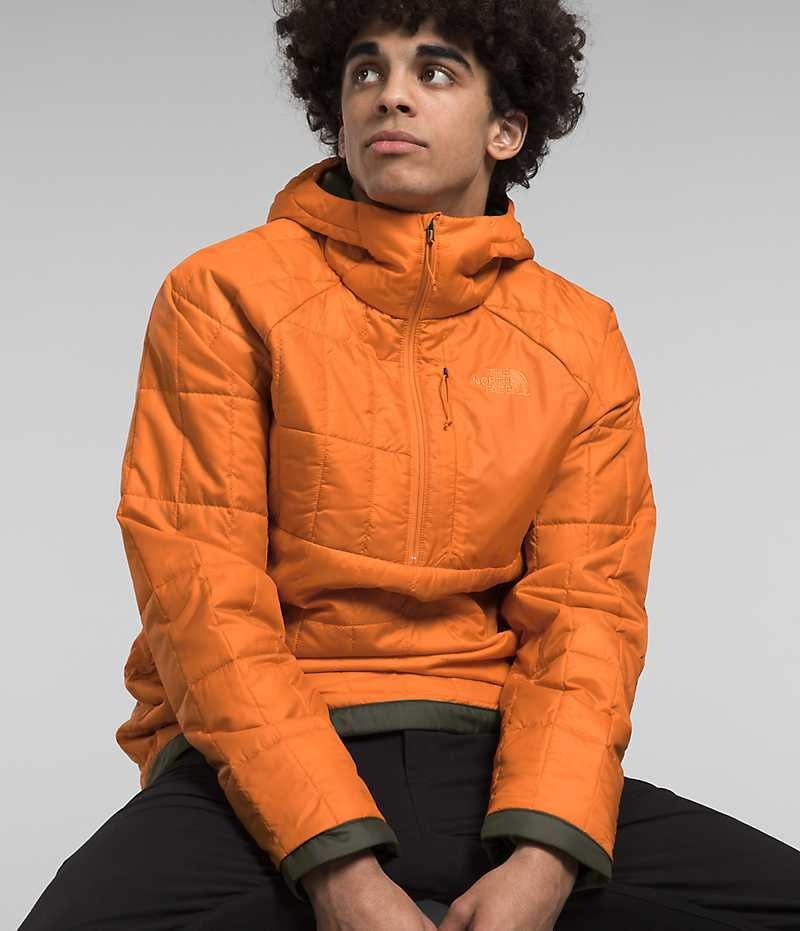 Orange The North Face Circaloft ¼-Zip Pullover Men\'s Puffer Jacket | MALAYSIA RGXVZL