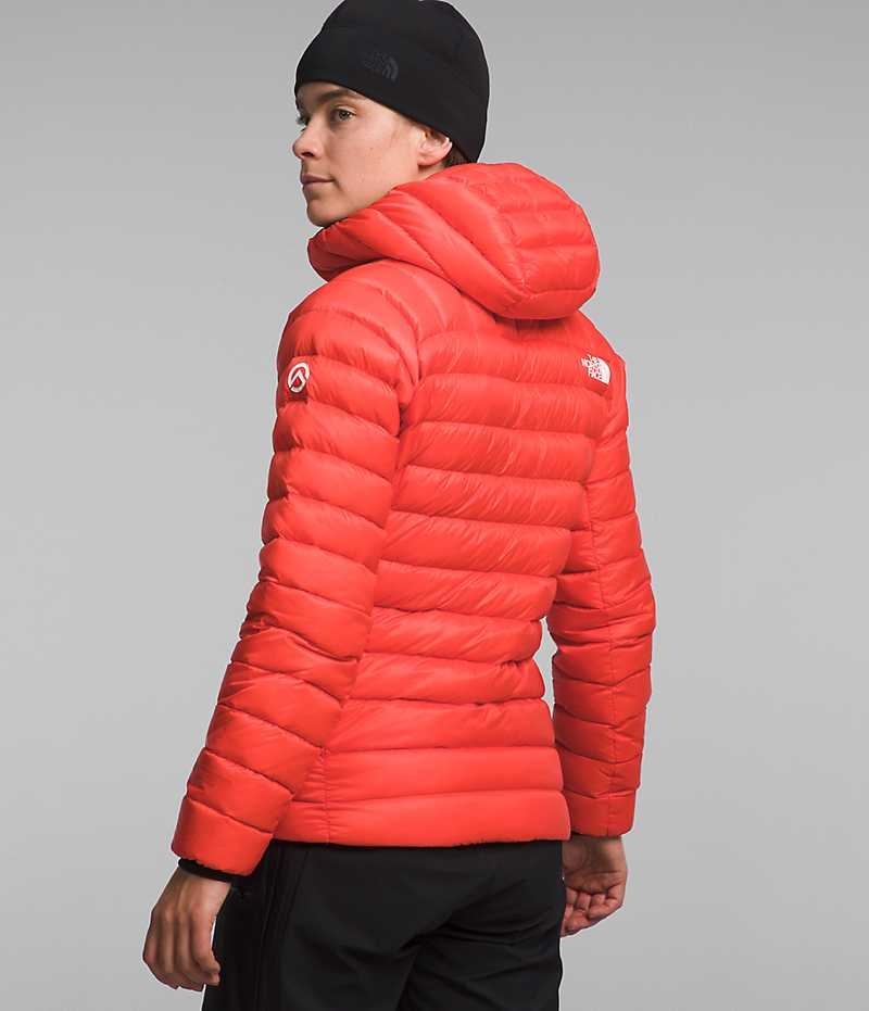 Orange The North Face Summit Series Breithorn Hoodie Women's Puffer Jacket | MALAYSIA ICQWGP