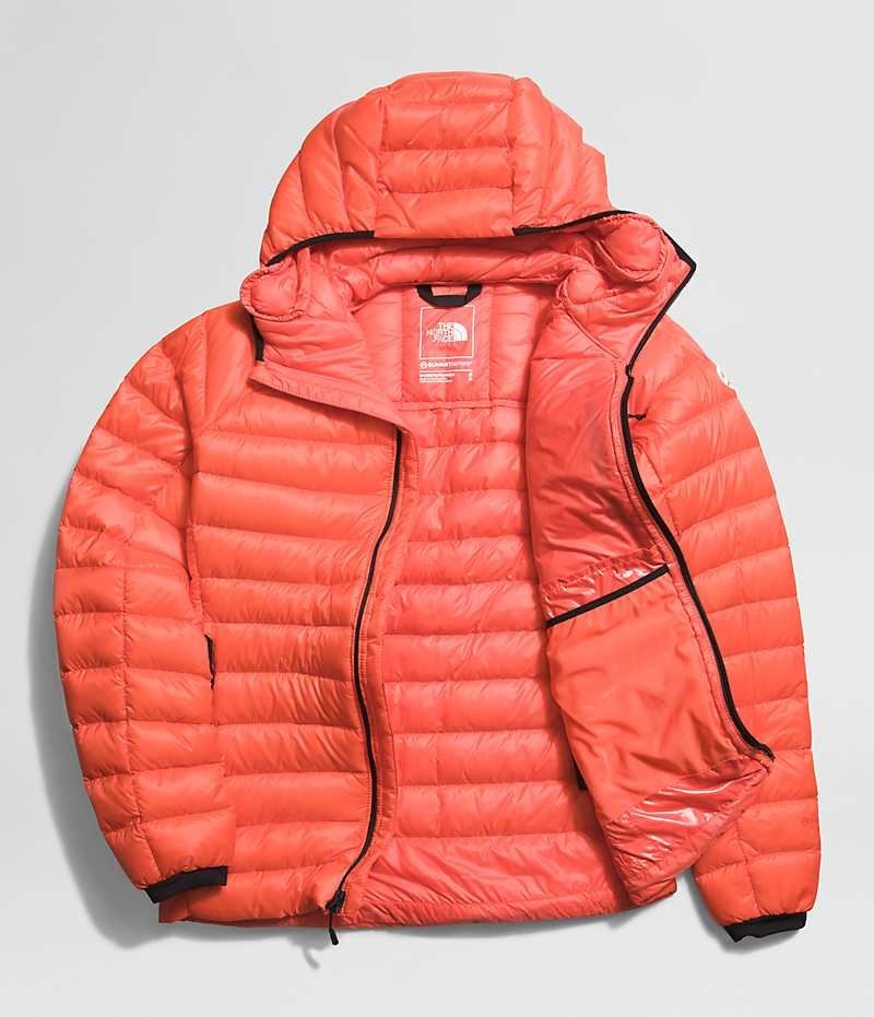 Orange The North Face Summit Series Breithorn Hoodie Women's Puffer Jacket | MALAYSIA ICQWGP