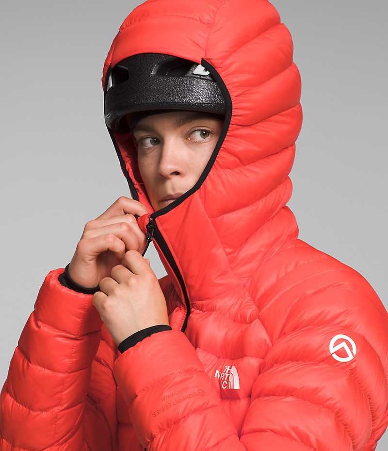 Orange The North Face Summit Series Breithorn Hoodie Women's Puffer Jacket | MALAYSIA ICQWGP