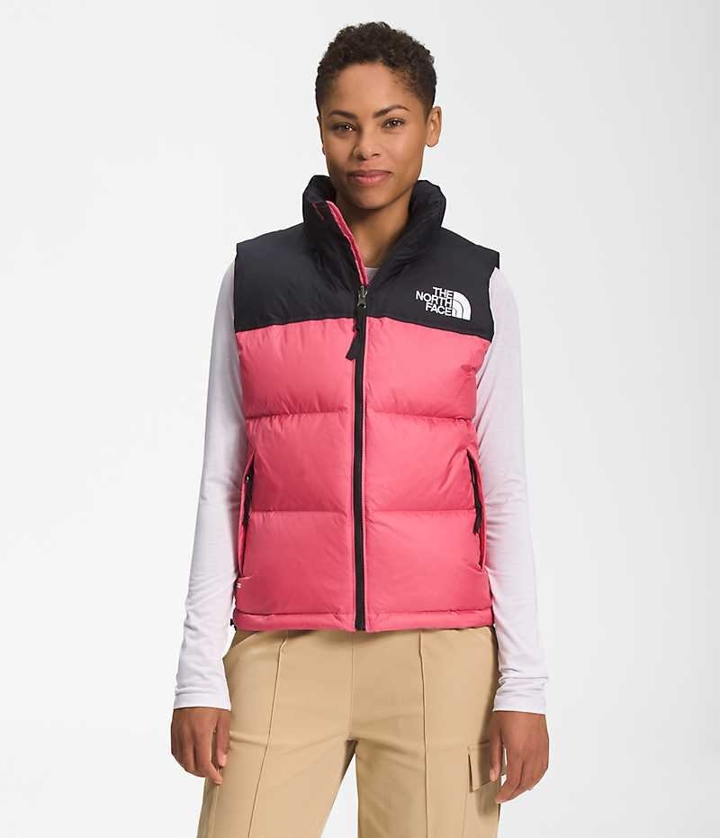 Pink The North Face 1996 Retro Nuptse Women\'s Down Vest | MALAYSIA TAKGDO