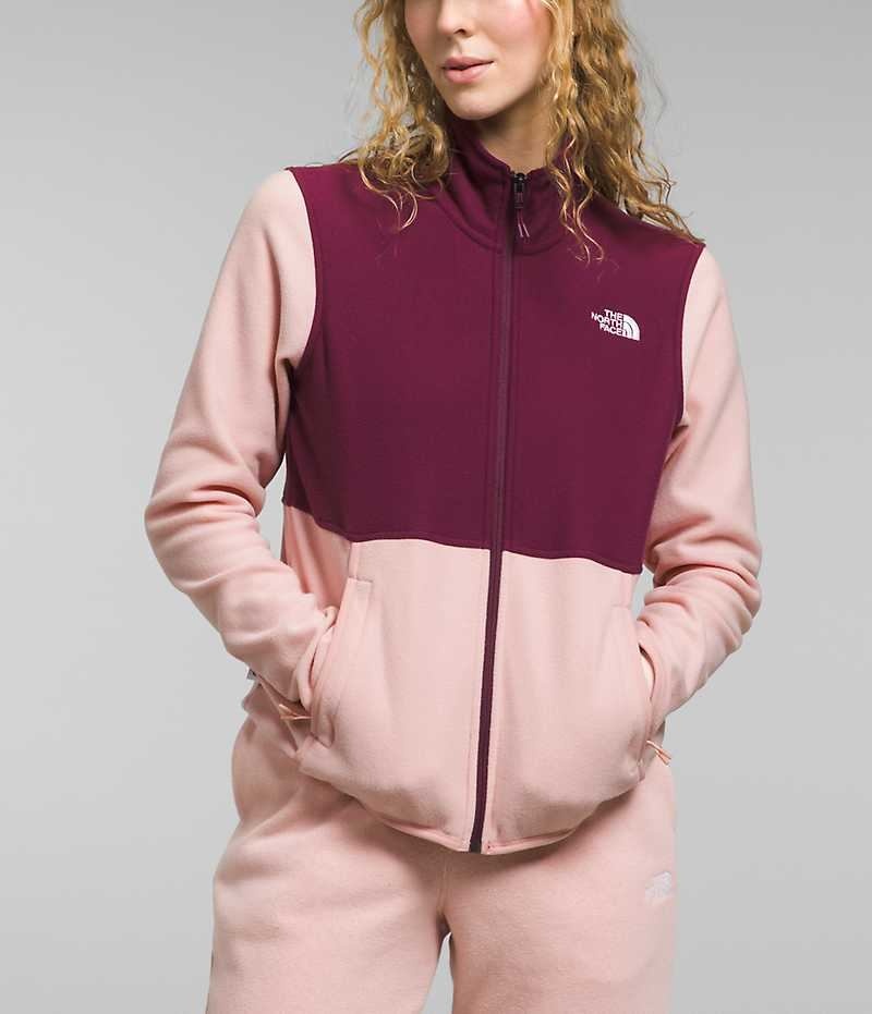 Pink The North Face Alpine Polartec® 100 Women\'s Fleece Jacket | MALAYSIA FWRTXA