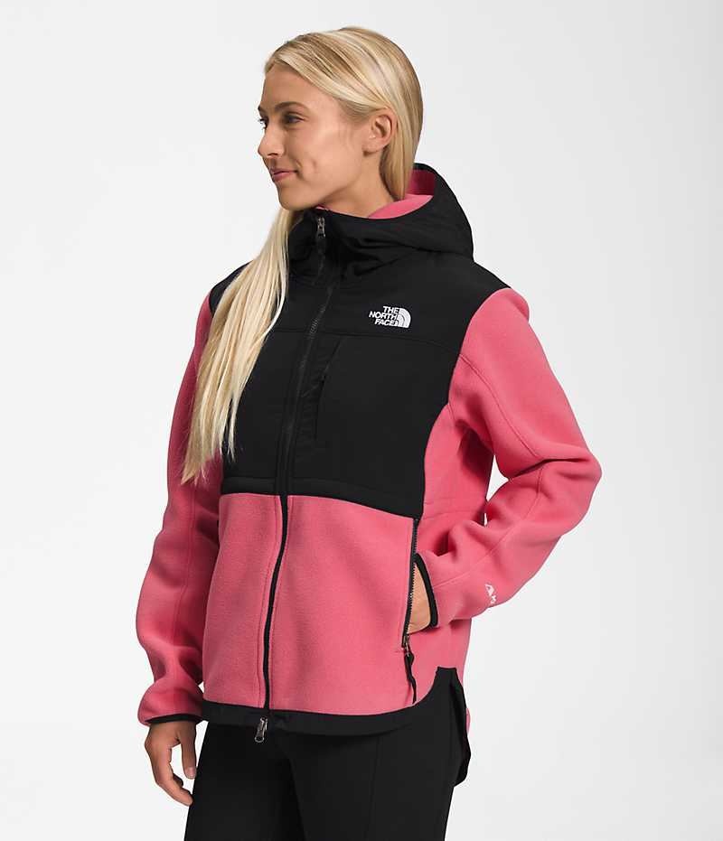 Pink The North Face Denali Hoodie Women's Fleece Jacket | MALAYSIA MDABEO