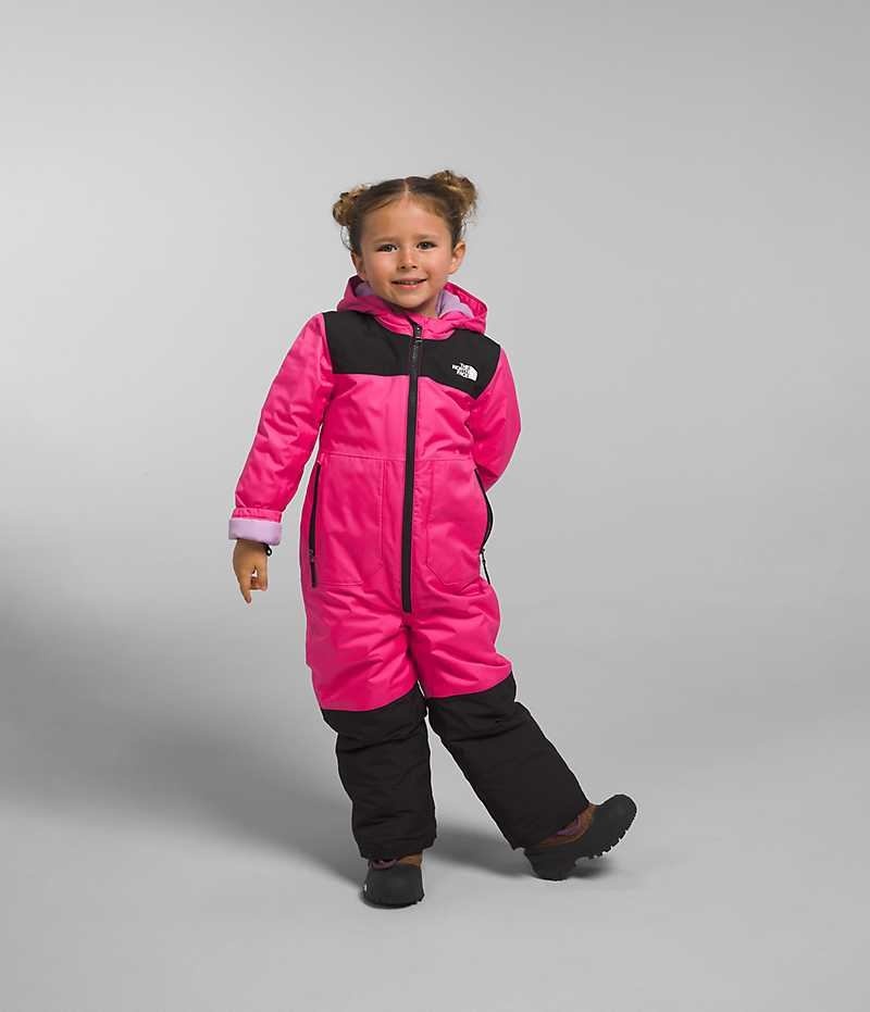 Pink The North Face Freedom Snow Suit Girls\' Puffer Jacket | MALAYSIA AXPVFH