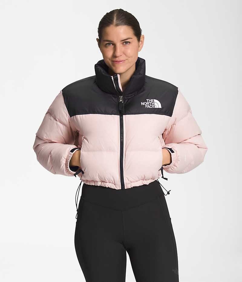 Pink The North Face Nuptse Short Women\'s Puffer Jacket | MALAYSIA FGULAX