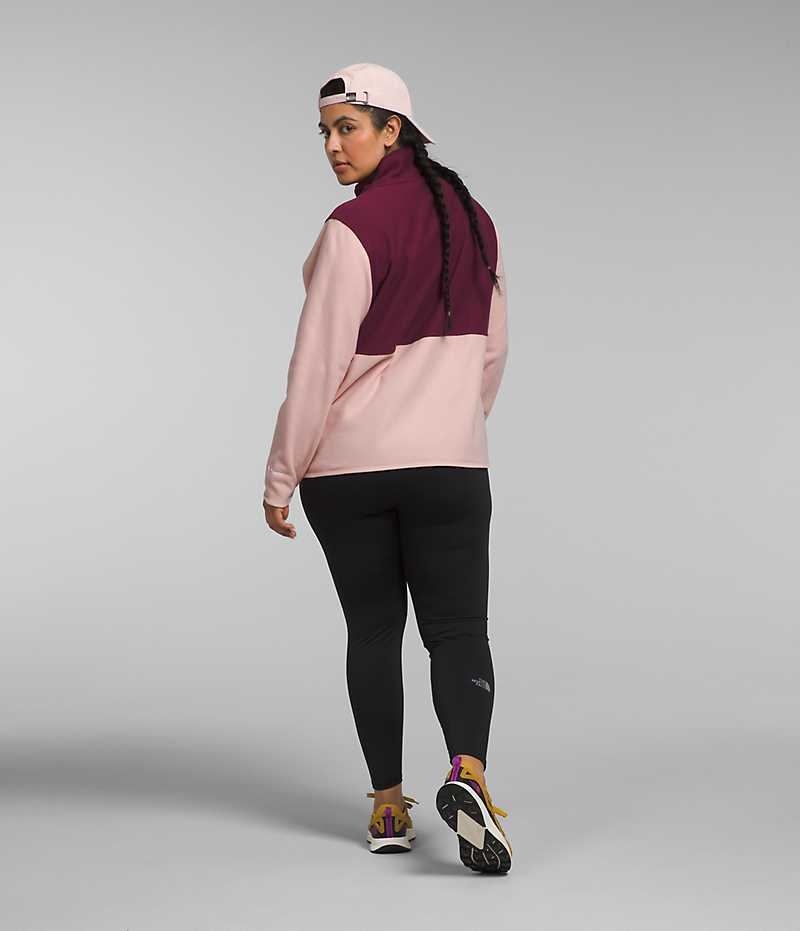 Pink The North Face Plus Alpine Polartec® 100 Women's Fleece Jacket | MALAYSIA OXIMCV