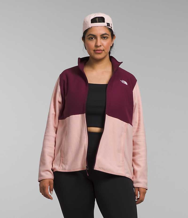 Pink The North Face Plus Alpine Polartec® 100 Women\'s Fleece Jacket | MALAYSIA OXIMCV