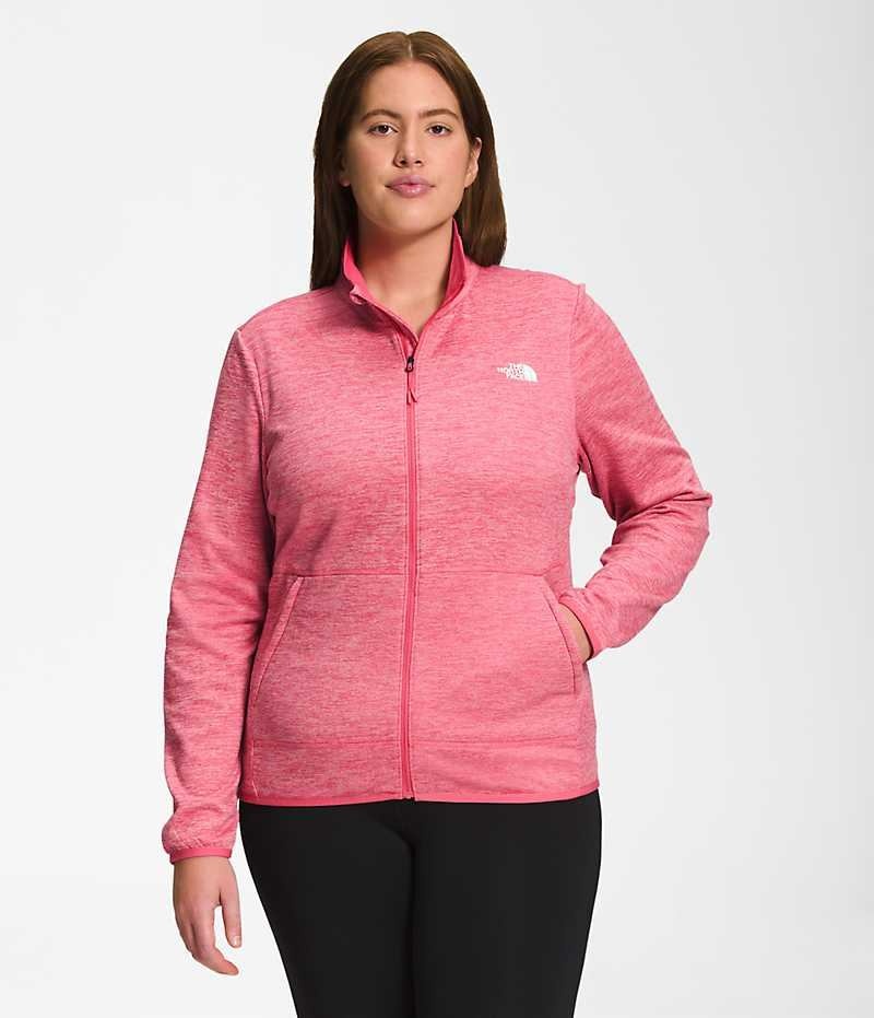 Pink The North Face Plus Canyonlands Full-Zip Women\'s Fleece Jacket | MALAYSIA WPEQJZ