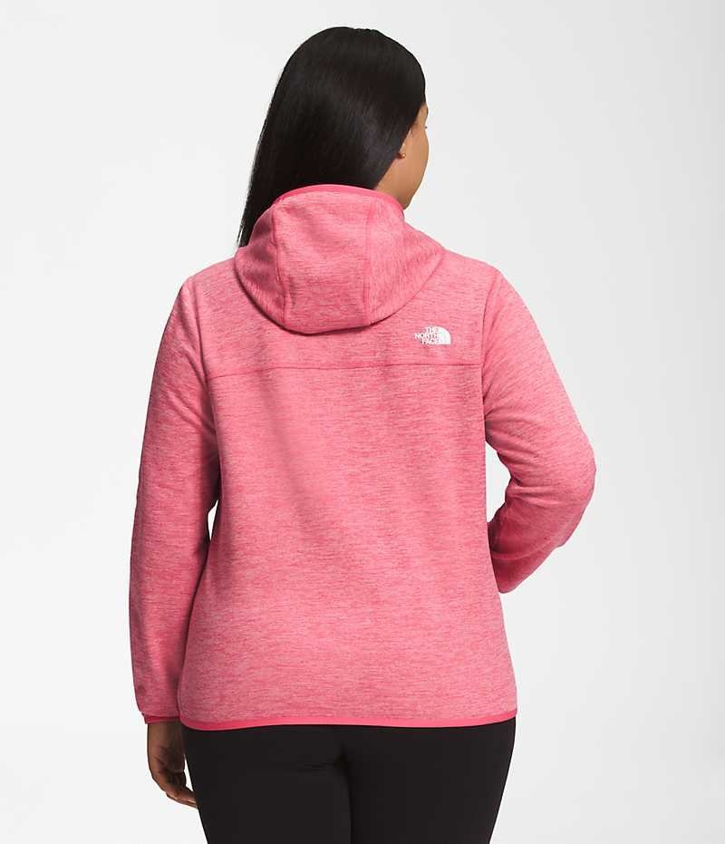 Pink The North Face Plus Canyonlands Hoodie Women's Fleece Jacket | MALAYSIA FUVGWC