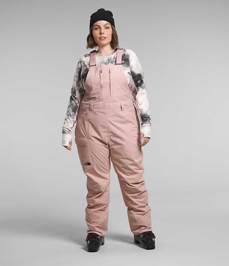 Pink The North Face Plus Freedom Women\'s Bib Pants | MALAYSIA VNYWCX