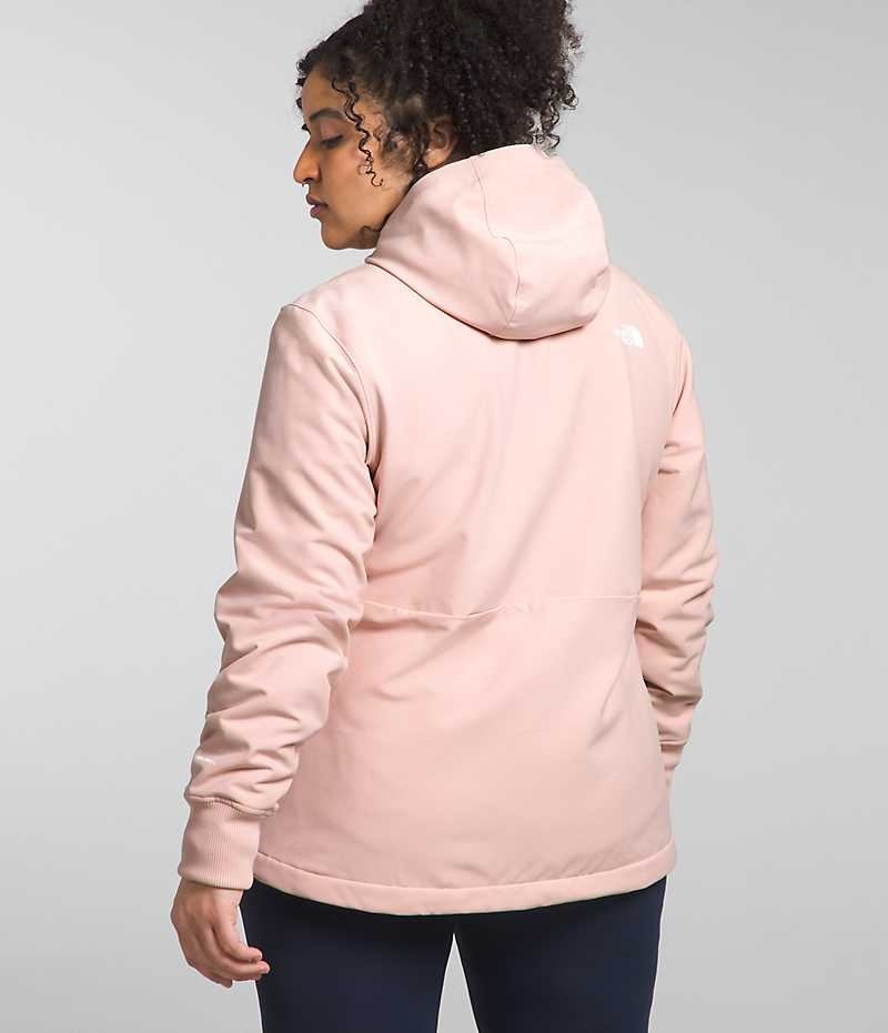 Pink The North Face Plus Shelbe Raschel Hoodie Women's Softshell Jacket | MALAYSIA JUFDNM