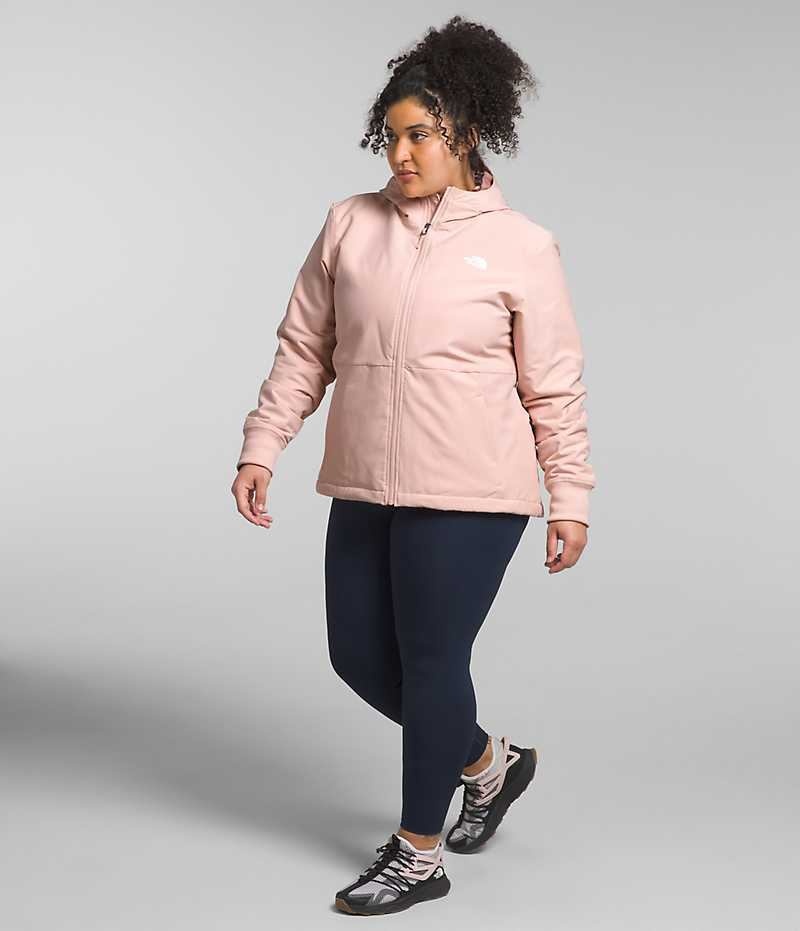 Pink The North Face Plus Shelbe Raschel Hoodie Women's Softshell Jacket | MALAYSIA JUFDNM