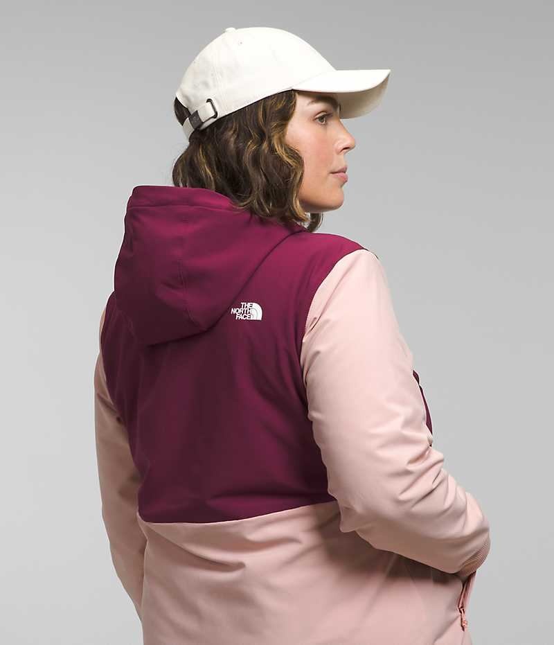 Pink The North Face Plus Shelbe Raschel Hoodie Women's Softshell Jacket | MALAYSIA RCFINZ