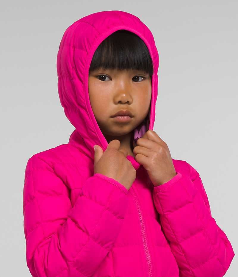 Pink The North Face Reversible ThermoBall™ Hooded Girls' Puffer Jacket | MALAYSIA JFGMWL