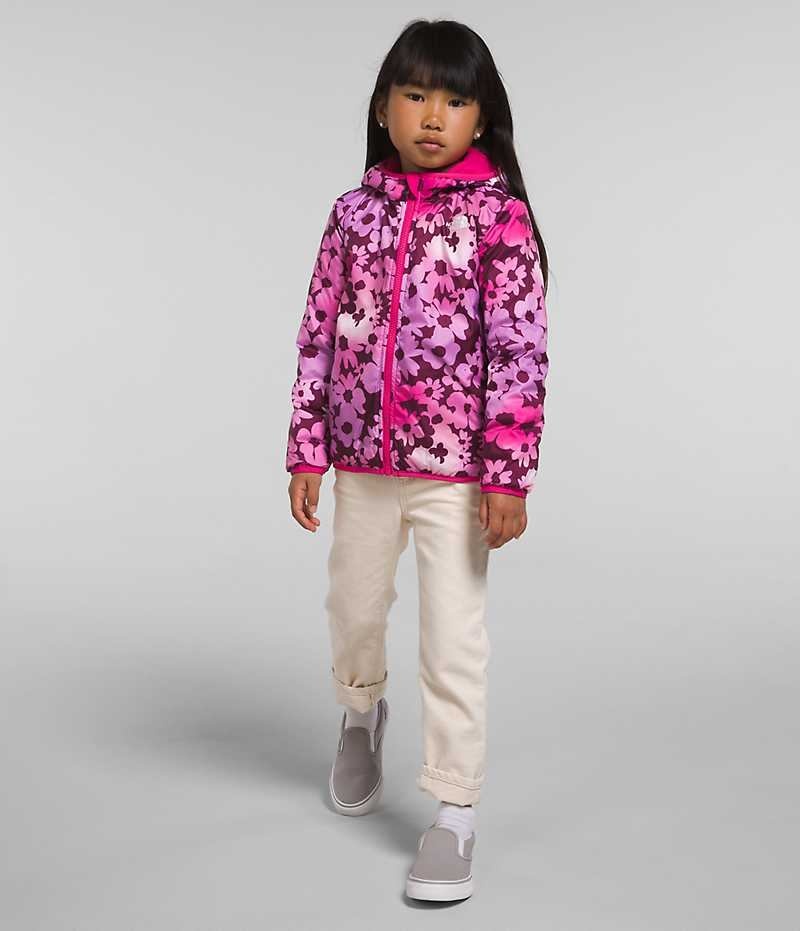 Pink The North Face Reversible ThermoBall™ Hooded Girls' Puffer Jacket | MALAYSIA JFGMWL