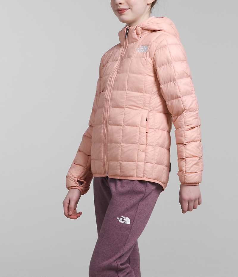 Pink The North Face ThermoBall™ Hooded Girls' Puffer Jacket | MALAYSIA AEDBRG