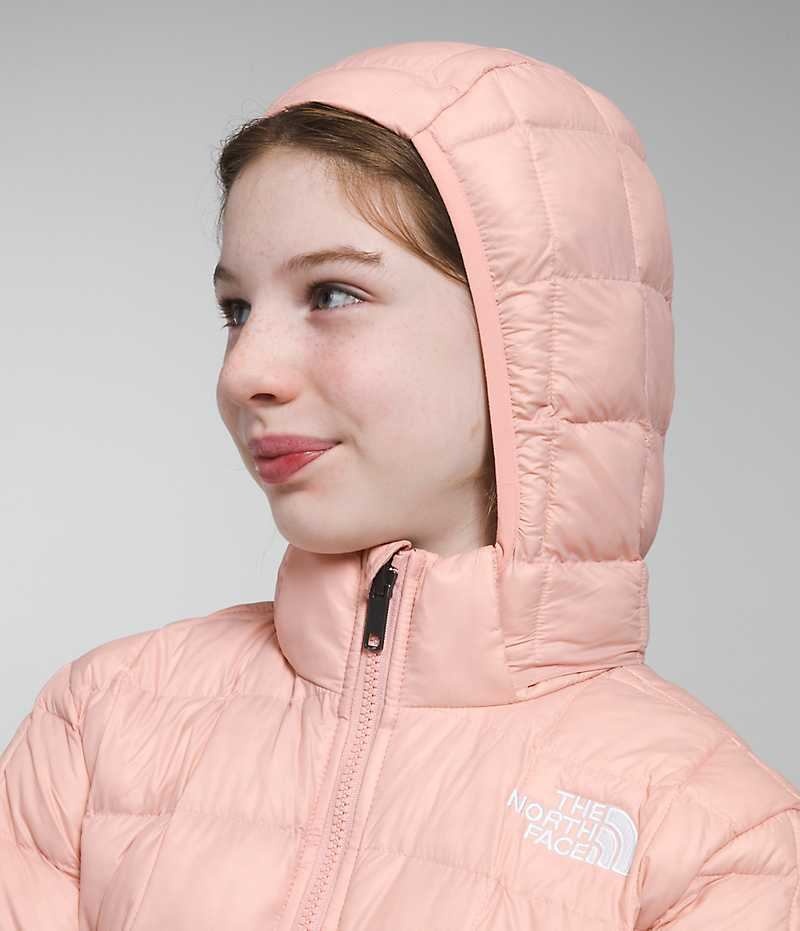 Pink The North Face ThermoBall™ Hooded Girls' Puffer Jacket | MALAYSIA AEDBRG