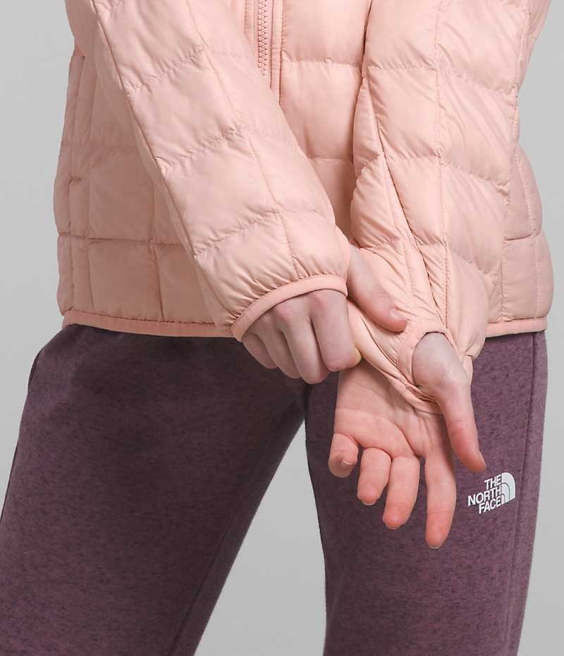 Pink The North Face ThermoBall™ Hooded Girls' Puffer Jacket | MALAYSIA AEDBRG