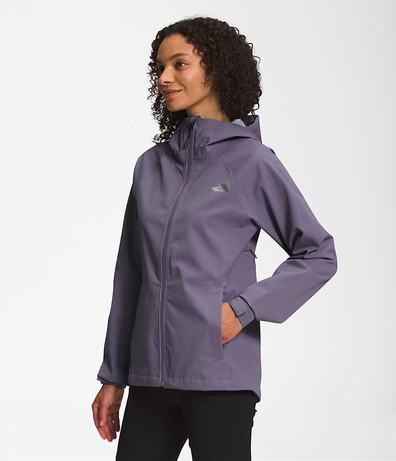 Purple The North Face Valle Vista Stretch Women's Rain Jacket | MALAYSIA QCKSGD