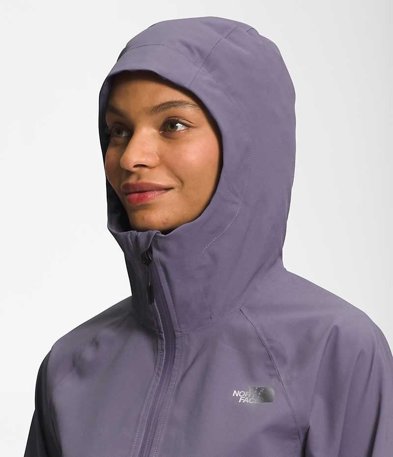 Purple The North Face Valle Vista Stretch Women's Rain Jacket | MALAYSIA QCKSGD