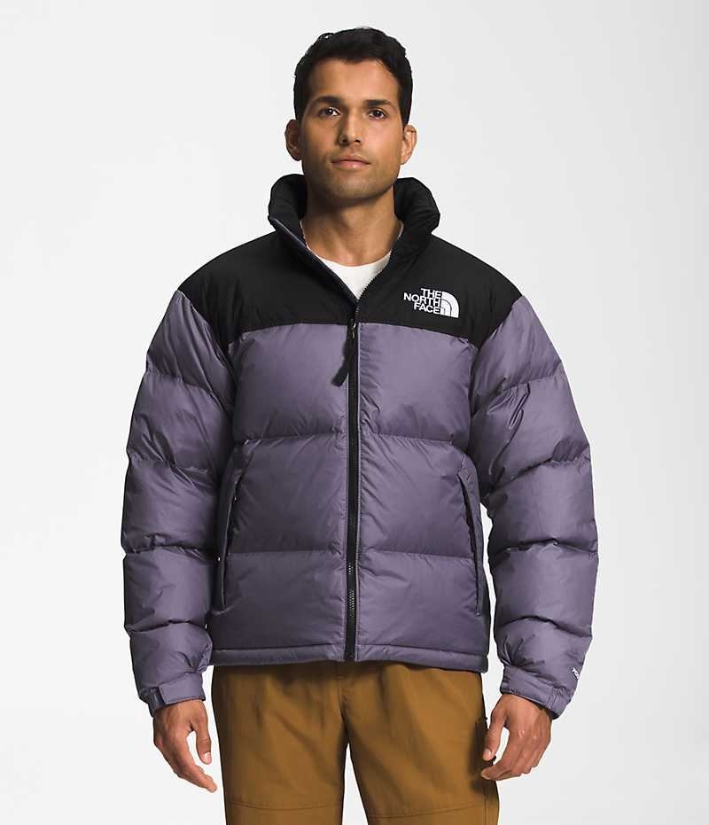 Purple / Black The North Face 1996 Retro Nuptse Men\'s Puffer Jacket | MALAYSIA RUPFQB