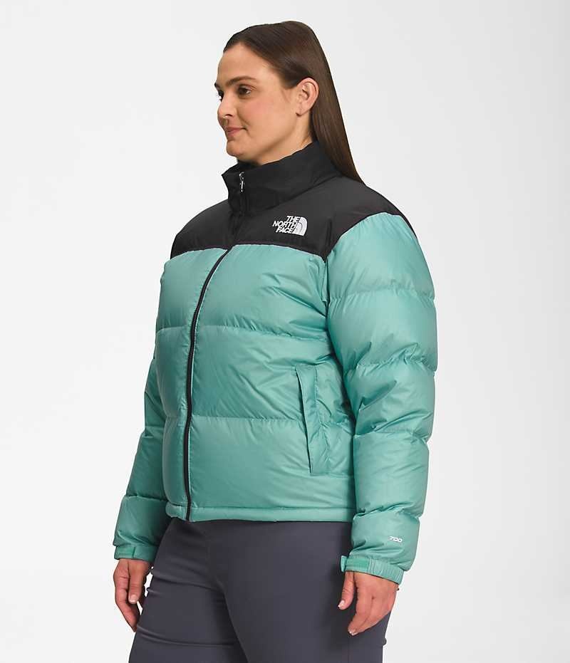 Turquoise The North Face Plus 1996 Retro Nuptse Women's Puffer Jacket | MALAYSIA JOXMKP