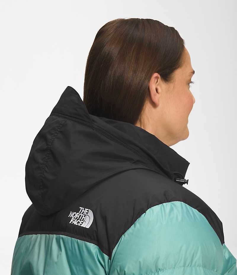 Turquoise The North Face Plus 1996 Retro Nuptse Women's Puffer Jacket | MALAYSIA JOXMKP