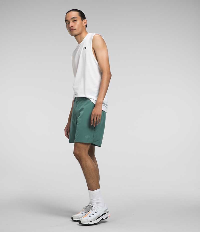 Turquoise The North Face Rolling Sun Packable Men's Shorts | MALAYSIA AVKXON