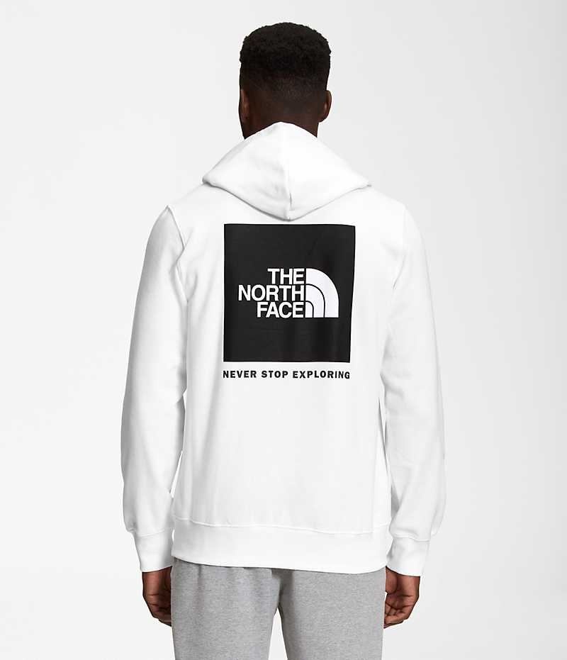 White The North Face Box NSE Pullover Men\'s Hoodie | MALAYSIA WOIAKM