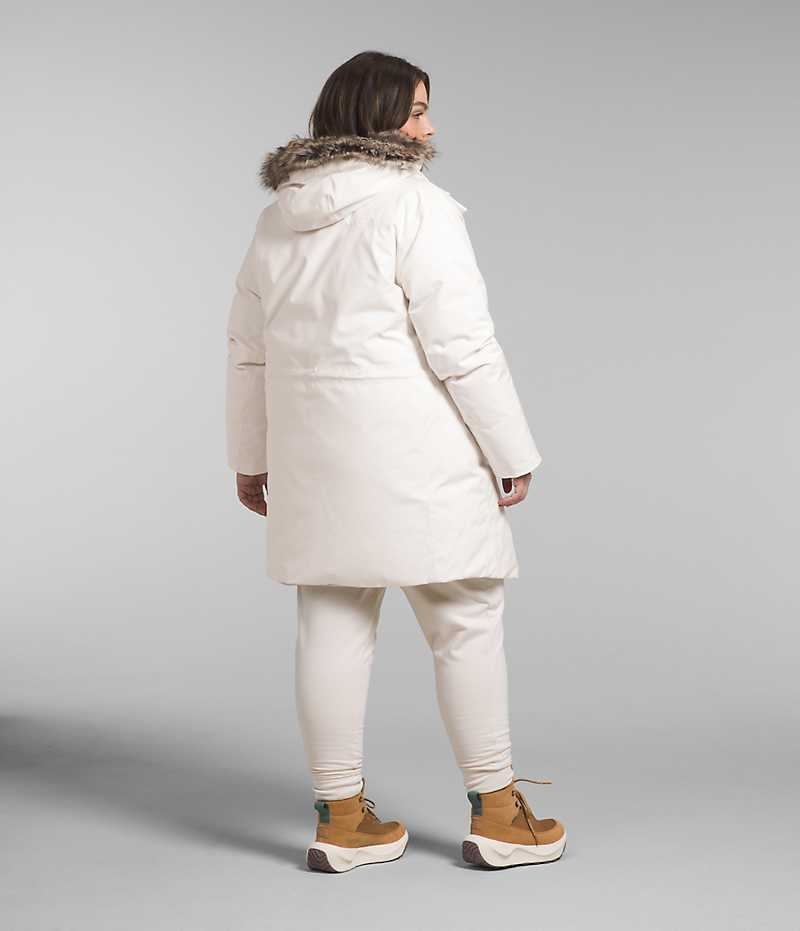 White The North Face Plus Arctic Women's Coat | MALAYSIA WGANCZ