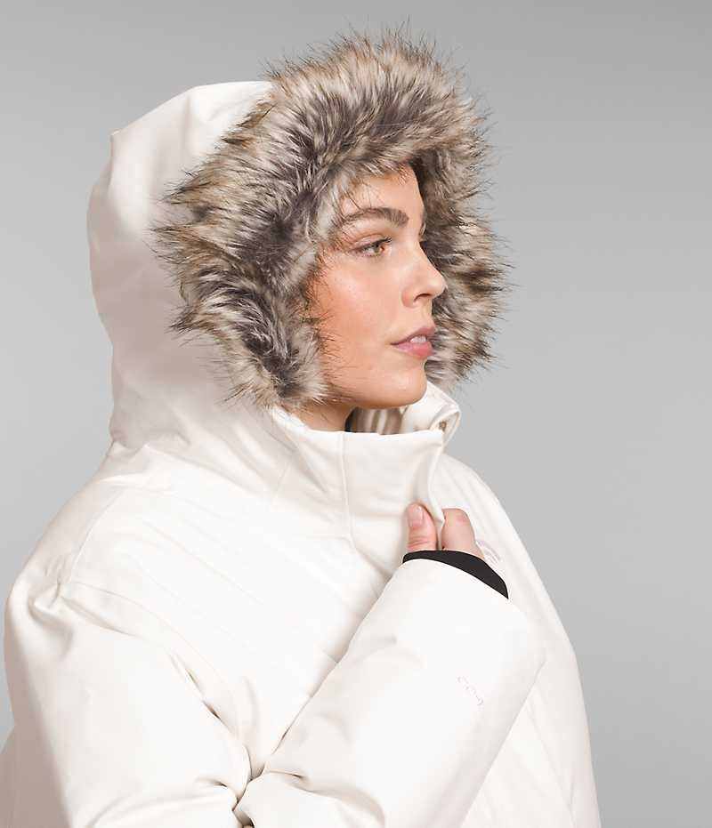 White The North Face Plus Arctic Women's Coat | MALAYSIA WGANCZ