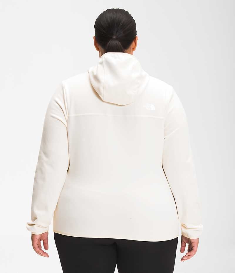 White The North Face Plus Canyonlands Hoodie Women's Fleece Jacket | MALAYSIA XVEBOW