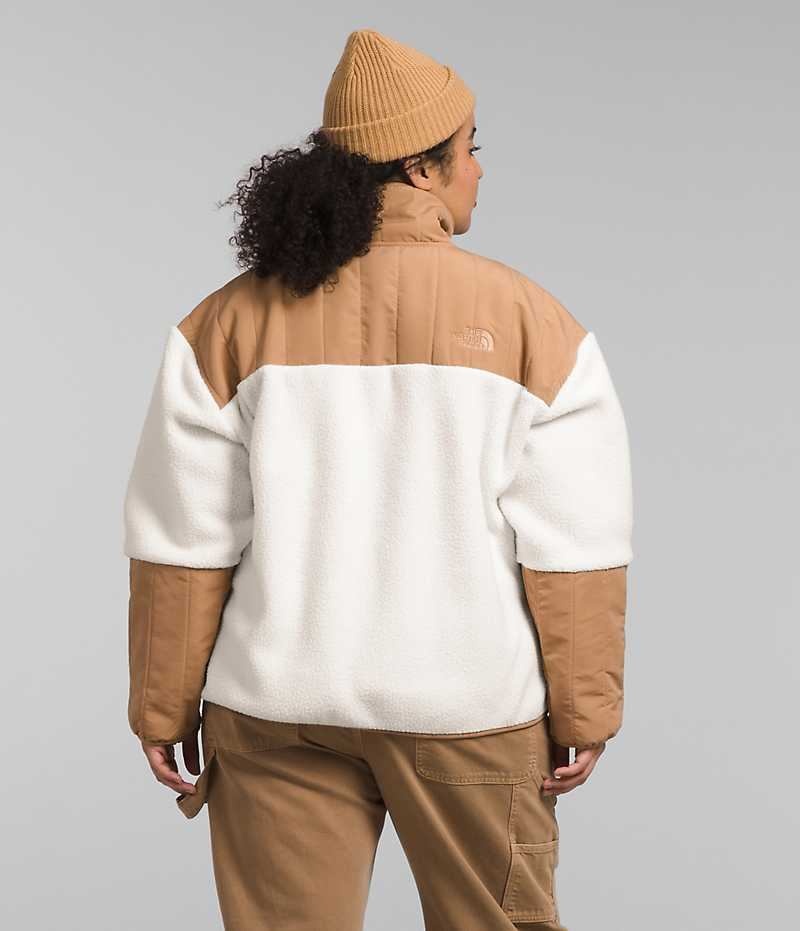 White The North Face Plus Cragmont Fleece ¼-Snap Women's Pullover | MALAYSIA HEUKJQ