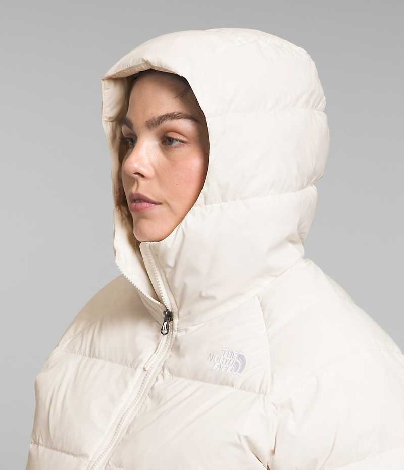 White The North Face Plus Hydrenalite™ Hoodie Women's Puffer Jacket | MALAYSIA OHNCRD