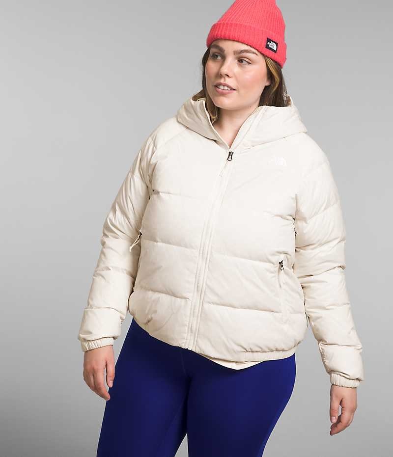 White The North Face Plus Hydrenalite™ Hoodie Women\'s Puffer Jacket | MALAYSIA OHNCRD