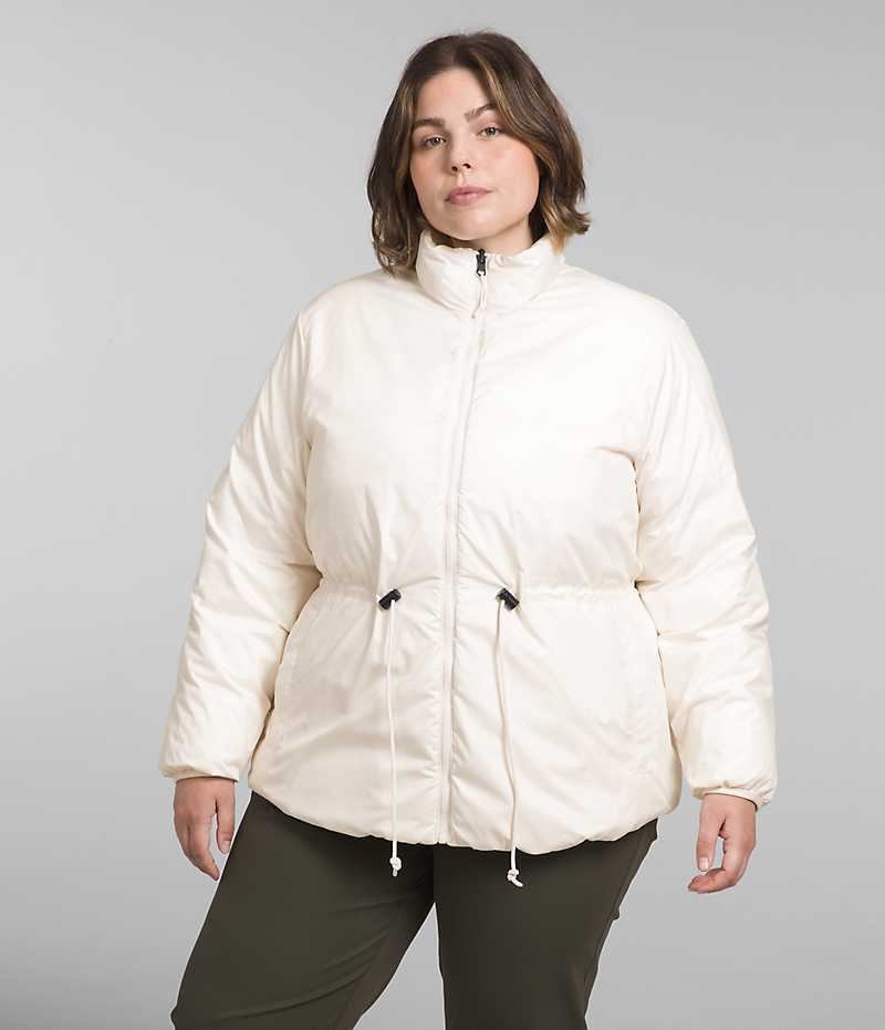 White The North Face Plus Lhotse Reversible Women's Puffer Jacket | MALAYSIA TLVDSK