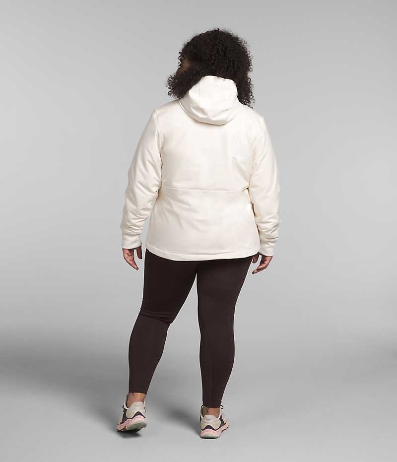 White The North Face Plus Shelbe Raschel Hoodie Women's Softshell Jacket | MALAYSIA TYKIGA