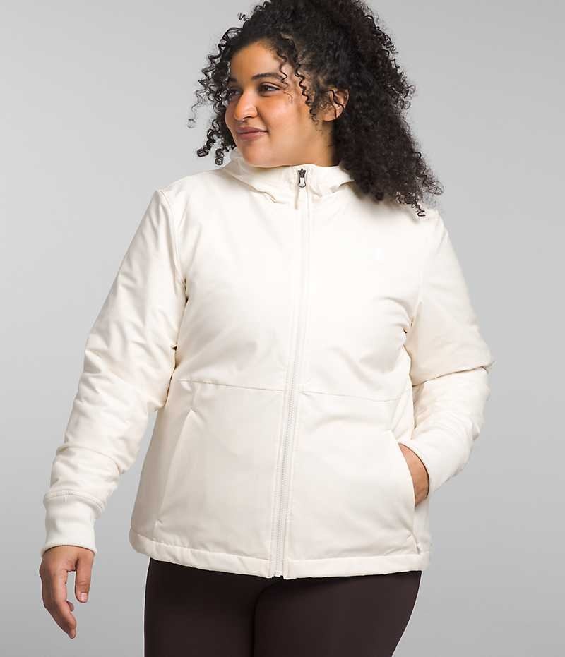 White The North Face Plus Shelbe Raschel Hoodie Women\'s Softshell Jacket | MALAYSIA TYKIGA