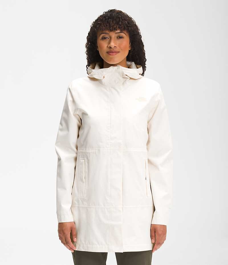 White The North Face Woodmont Women\'s Coat | MALAYSIA GDNUYR