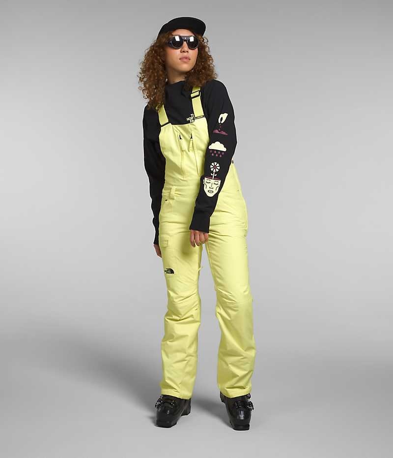 Yellow The North Face Freedom Insulated Women's Bib Pants | MALAYSIA FOBCNT