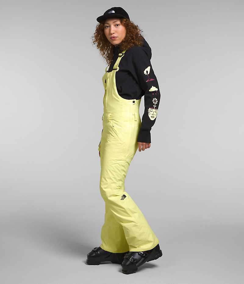 Yellow The North Face Freedom Insulated Women's Bib Pants | MALAYSIA FOBCNT