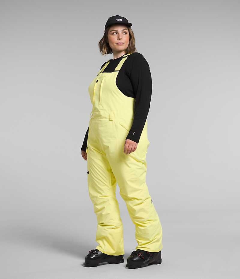 Yellow The North Face Plus Freedom Insulated Women's Bib Pants | MALAYSIA TSHDMR